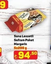 Sana Lezzetli Sofram Paket Margarin 5X200 G