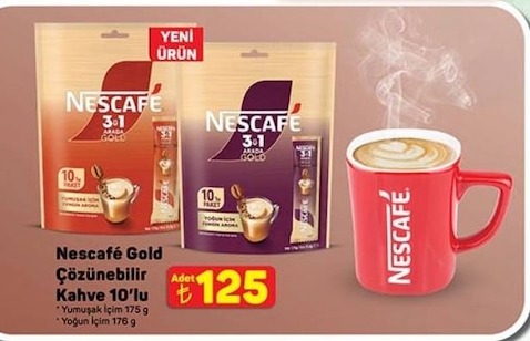 Nescafé Gold Çözünebilir Kahve 10'Lu