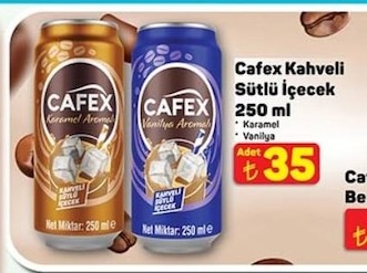 Cafex Kahveli Sütlü İçecek 250 Ml