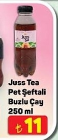 Juss Tea Pet Şeftali Buzlu Çay 250 Ml
