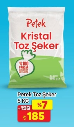 Petek Kristal Toz Şeker 5 Kg