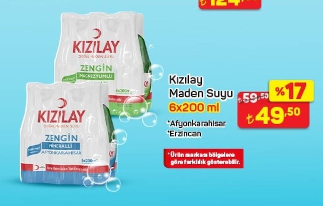 Kızılay Maden Suyu 6X200 Ml