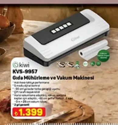 Kiwi Kvs-9957 Gıda Mühürleme Ve Vakum Makinesi