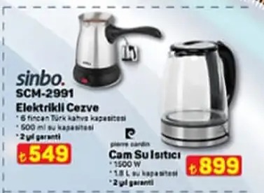 Sinbo Scm-2991 Elektrikli Cezve