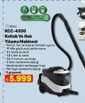 Kiwi Kcc-4330 Koltuk Ve Halı Yıkama Makinesi