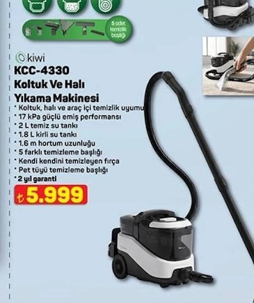 Kiwi Kcc-4330 Koltuk Ve Halı Yıkama Makinesi