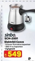 Sinbo Scm-2991 Elektrikli Cezve