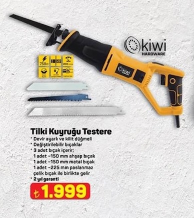 Kiwi Tilki Kuyruğu Testere