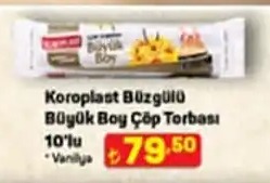 Koroplast Büzgülü Büyük Boy Çöp Torbası 10'Lu