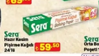 Sera Hazır Kesim Pişirme Kağıdı 24'Lü