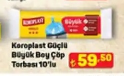 Koroplast Güçlü Büyük Boy Çöp Torbası 10'Lu