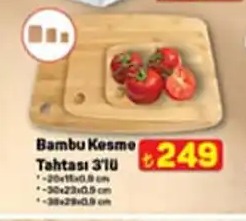 Bambu Kesme Tahtası 3'Lü
