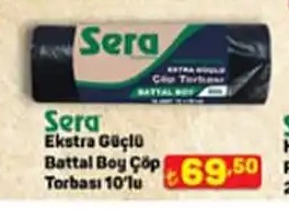 Sera Ekstra Güçlü Battal Boy Çöp Torbası 10'Lu