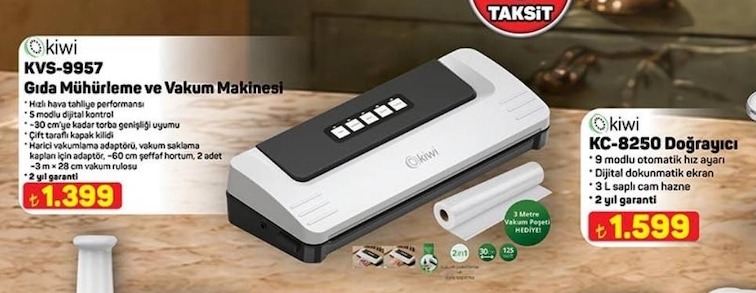 Kiwi Kvs-9957 Gıda Mühürleme Ve Vakum Makinesi