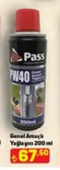 Pass Pw40 Genel Amaçlı Yağlayıcı 200Ml