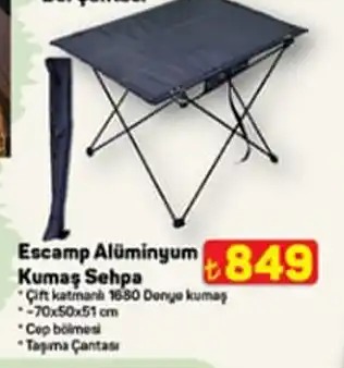 Escamp Alüminyum Kumaş Sehpa
