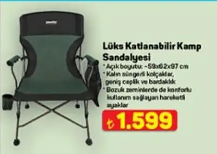 Lüks Katlanabilir Kamp Sandalyesi