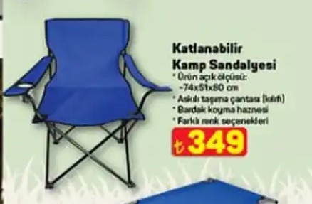 Katlanabilir Kamp Sandalyesi