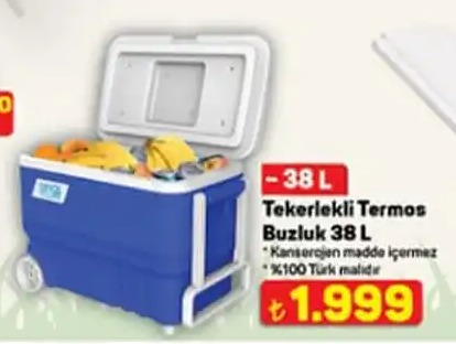 38 L Tekerlekli Termos Buzluk 38 L