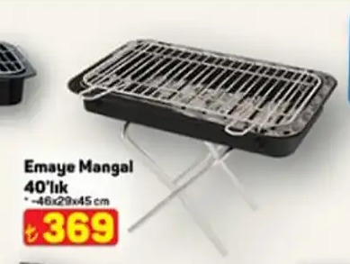 Emaye Mangal 40'Lık 46X29X45Cm