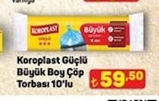 Koroplast Güçlü Büyük Boy Çöp Torbası 10Lu