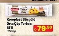 Koroplast Büzgülü Orta Çöp Torbasi 15'Li Vanilya