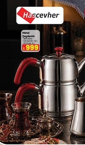 Hascehver Metal Çaydanlık 1.5 L