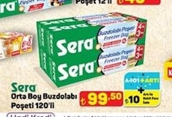 Sera Orta Boy Buzdolabı Poşeti 120'Li