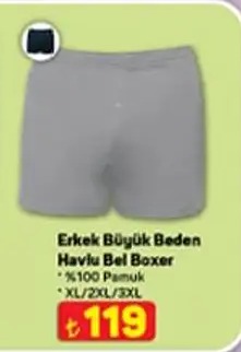 Erkek Buyuk Beden Havlu Bel Boxer
