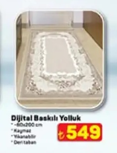 Dijital Baskılı Yolluk 80X200 Cm