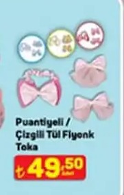 Puantiye/Cizgili Tul Flyonk Toka