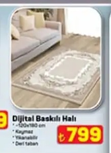 Dıjıtal Baskılı Halı 120X180 Cm