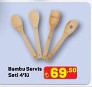 Bambu Servis Seti 4'Lü