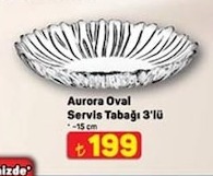 Aurora Oval Servis Tabağı 3'Lü
