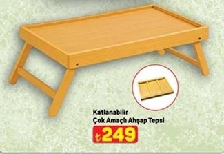 Katlanabilir Çok Amaçlı Ahşap Tepsi