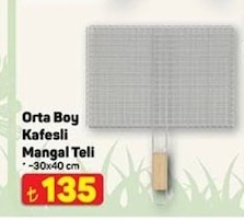Orta Boy Kafesli Mangal Teli