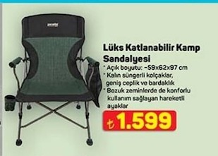 Lüks Katlanabilir Kamp Sandalyesi