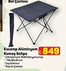 Escamp Alüminyum Kumaş Sehpa