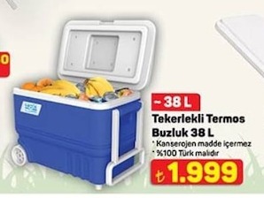 Tekerlekli Termos Buzluk 38 L