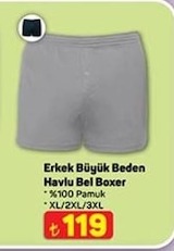 Erkek Büyük Beden Havlu Bel Boxer