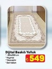 Dijital Baskili Yolluk 80X200Cm
