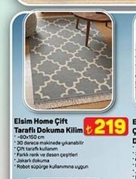 Elsim Home Çift Taraflı Dokuma Kilim 80X150 Cm