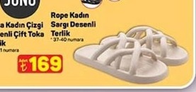 Rope Kadın Sargı Desenli Terlik