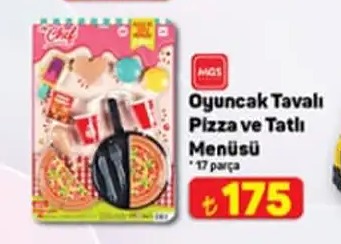 Oyuncak Tava Pizza Ve Tatlı Menüsü 17 Parça
