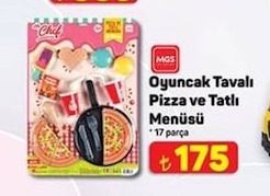 Oyuncak Tavalı Pizza Ve Tatlı Menüsü 17 Parça