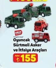 Oyuncak Sürtmeli Asker Ve İtfaiye Araçları