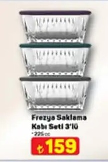 Frezya Saklama Kabı Seti 3'Lü 225Cc