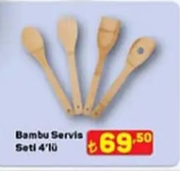 Bambu Servis Seti 4'Lü