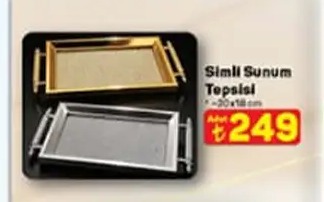 Simli Sunum Tepsisi 35X20X18 Cm