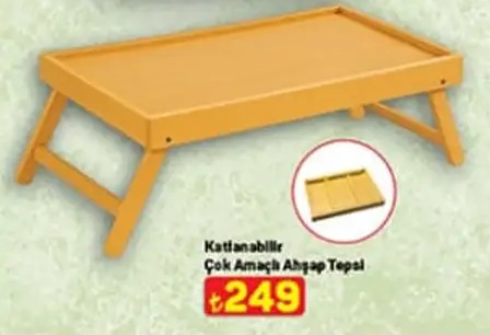Katlanabilir Çok Amaçlı Ahşap Tepsi